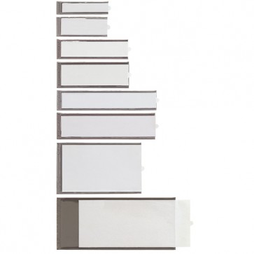 Portaetichette adesive Ies A2 - 32x88 mm - grigio - Sei Rota - conf. 8 pezzi
