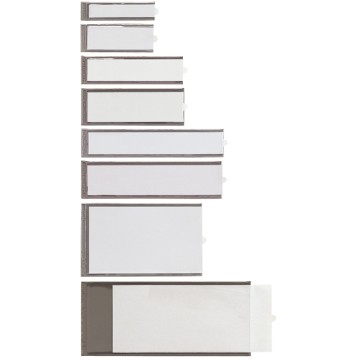 Portaetichette adesive Ies B3 - 24 x 124 mm - grigio - Sei Rota - conf. 6 pezzi