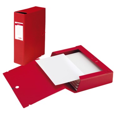 Scatola archivio Scatto - dorso 4 cm - 25 x 35 cm - rosso - Sei Rota