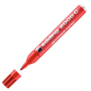 Marcatore permanente Edding 2000c  - punta tonda 1,5 - 3 mm - rosso - Edding
