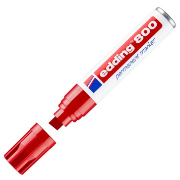 Marcatore Permanente Edding 800  - punta 4,0 - 12 mm - rosso - Edding