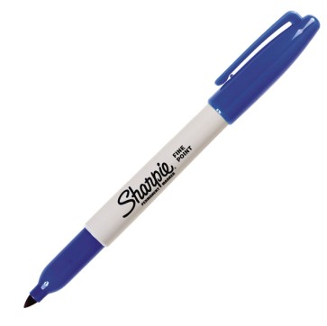 Marcatore permanente - punta fine 1 mm - blu - Sharpie