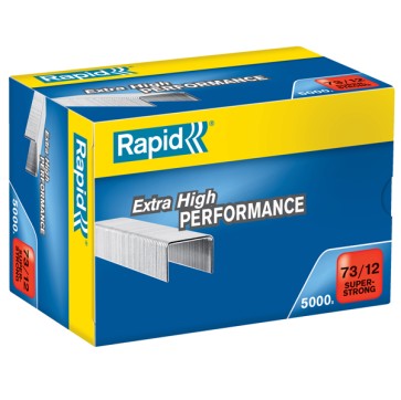 Punti Rapid Super Strong - 73/12 - acciaio zincato - metallo - Rapid - conf. 5000 pezzi