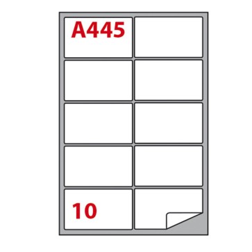 Etichette adesive A/445 - in carta - permanenti - 99,6 x 57 mm - 10 et/fg - 100 fogli - bianco - Markin