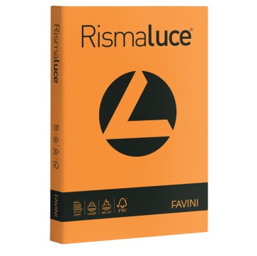 Carta Rismaluce - A4 - 140 gr - arancio 56 - Favini - conf. 200 fogli