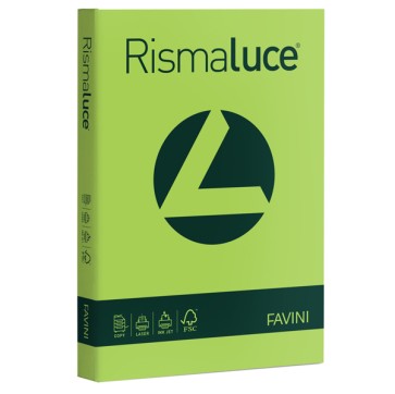 Carta Rismaluce - A4 - 200 gr - verde pistacchio 54 - Favini - conf. 125 fogli