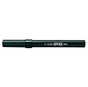 Pennarelli Office punta feltro - punta maxi - tratto 0,80-2,00mm - nero  - Tratto - conf. 12 pezzi