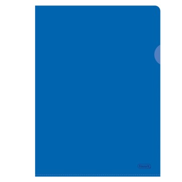 Cartelline a L Pratic - Superior - PPL - buccia - 22x30 cm - blu - Favorit - conf. 50 pezzi