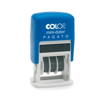 Timbro Mini Dater S160/L1 Datario + PAGATO - 4 mm - autoinchiostrante - Colop