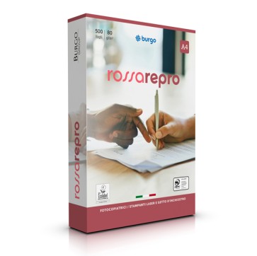 Carta fotocopie Rossa Repro 80n - A4 - 80 gr - bianco - Burgo - conf. 500 fogli