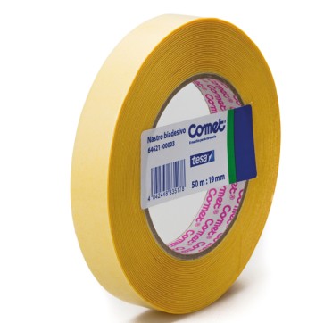Nastro biadesivo - 50 mt x 19 mm - trasparente - Comet