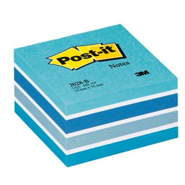 Blocco foglietti Cubo - 2028-B - 76 x 76 mm - 72 gr - colori assortiti - 450 fogli - Post-it
