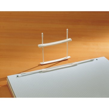 Fastener fermafogli - plastica - passo 80 mm - capacità 6 cm - bianco - Fellowes - conf. 12 pezzi