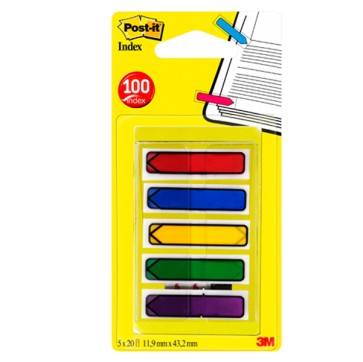 Segnapagina Post it  Index Mini Freccia - 684-4ARR1EU - 12 x 43,2 mm - 5 colori classici - Post it  - conf. 100 pezzi