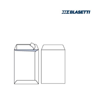 Busta a sacco Mailpack - strip adesivo - 30 x 40 cm - 100 gr - bianco - Blasetti - conf. 25 pezzi