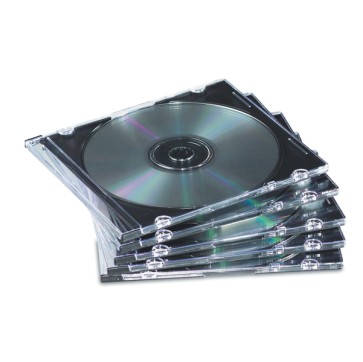 Custodia per CD Jewel Case Slim - trasparente - Fellowes - scatola 25 pezzi
