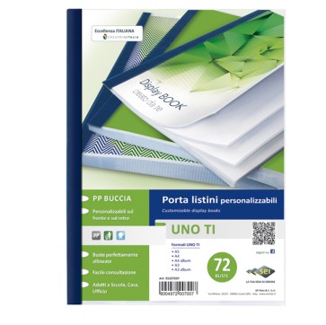 Portalistini personalizzabile Uno TI - 15x21 cm - 72 buste - trasparente - Sei Rota
