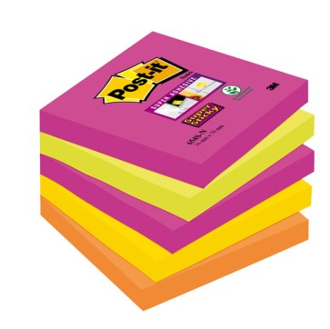 Blocco foglietti Post it  Super Sticky - colore Cape Town - 76 x 76mm - 90 fogli - Post it