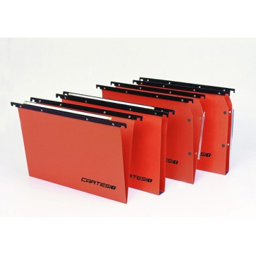 Cartella sospesa Cartesio Plus - armadio - interasse 33 cm - fondo V - 32,6x28 cm -  arancio - Bertesi