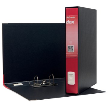 Registratore Dox 5 - dorso 5 cm - protocollo 23x34 cm - rosso - Esselte Dox