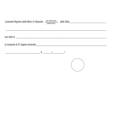 Registro merci in deposito - 31 x 24,5cm - 50 fogli - Edipro