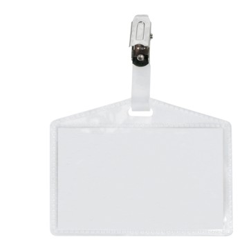 Portanome Pass 3 P - clip in metallo - senza cartoncino - 9,5 x 6 cm - Sei Rota - conf. 100 pezzi