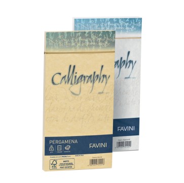 Busta Calligraphy Pergamena - 110 x 220 mm - 90 gr - crema 05 - Favini - conf. 25 pezzi