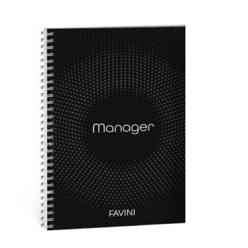 Blocco Spiral Manager 4 fori - microperforato - 23 x 29,7cm - 10mm - 80gr - 90 fogli - Favini