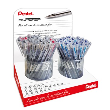 Penna sfera SuperB - colori assortiti (blu/rosso/nero - Pentel - expo 96 pezzi