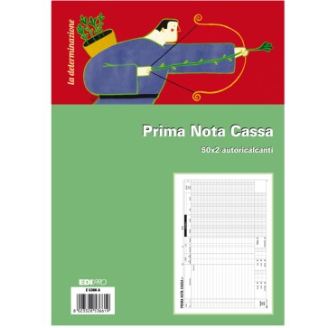 Blocco prima nota cassa e5366a - 21 x 30 - 50 x 2 - autoricalcante - Edipro