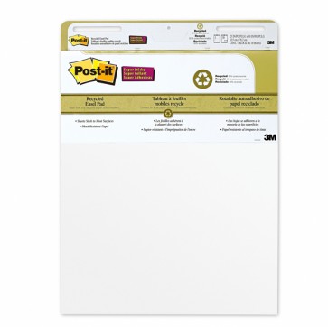 Blocco da parete Super Sticky - 559RP - 63,5 x 77,5 cm - carta riciclata - bianco - 30 fogli - Post it