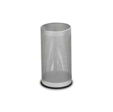 Portaombrelli tondo - metallo forato - 20 litri - diametro 24 cm - altezza 48cm - grigio - StilCasa