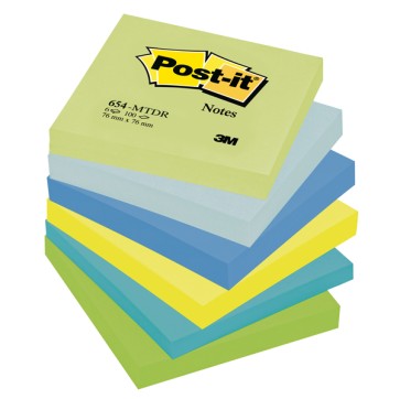 Blocco foglietti Colori Dream - 76 x 76 mm - 72 gr - 100 fogli - colori assortiti - Post it