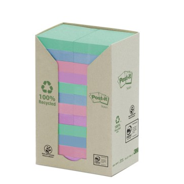 Blocco Post it  Z Notes Green - linea Natural - 38 x 51mm - 100 fogli - riciclabile 100 - Post it