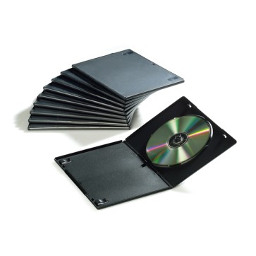 Custodia Slim per DVD - nero - Fellowes - scatola 10 pezzi