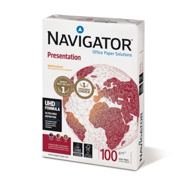 Carta Presentation 100 - A3 - 100 gr - bianco - Navigator - conf. 500 fogli