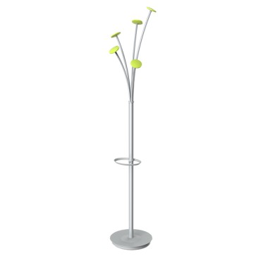 Appendiabiti - con portaombrelli - 5 posti - 187 x 38 cm - verde - Alba