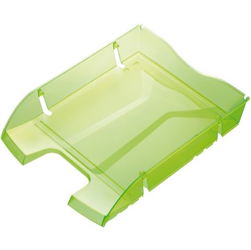 Vaschetta portacorrispondenza - plastica riciclata - 35,5 x 27,5 x 6,6 cm - verde trasparente - Helit