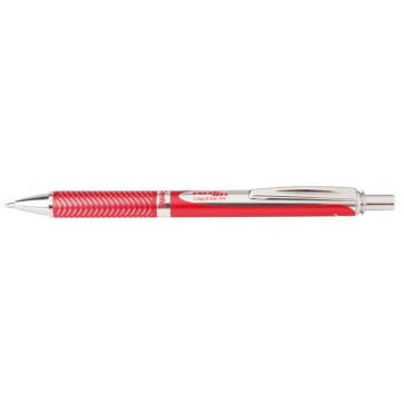 Roller a scatto Energel Sterling - punta 0,7mm - fusto rosso - Pentel