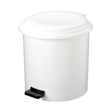 Pattumiera a pedale Ruf - diametro 27 cm - altezza 34 cm - 12 L - bianco - Medial