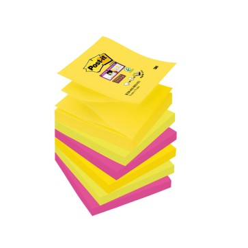 Blocco Post it  Super Sticky Z Notes - R330-6SS-RIO - 76 x 76 mm - colore Rio de Janeiro - 90 fogli - Post it