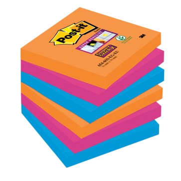 Blocco foglietti Post it  Super Sticky - colore Bangkok - 76 x 76mm - 90 fogli - Post it