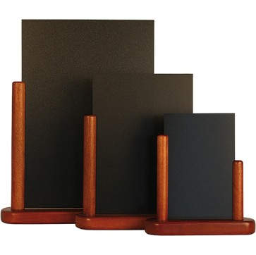 Lavagna da tavolo Elegant - A6 - 15,5 x 17 x 5 cm - mogano - Securit