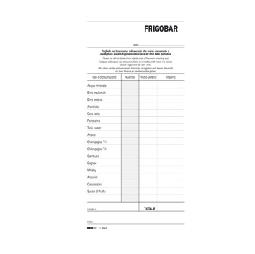 Blocco frigo bar - uso mano - 22 x 10cm - 100 fogli - Edipro