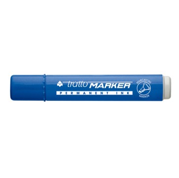 Marcatore permanente Marker - punta a scalpello - tratto 6,50mm - blu  - Tratto