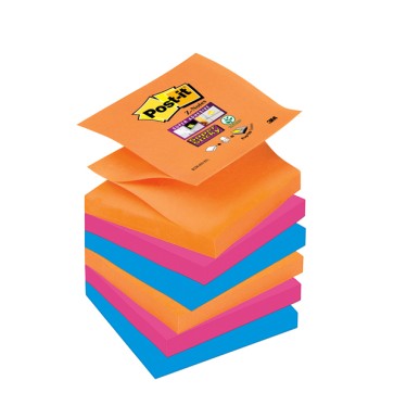 Blocchetto Post it  Super Sticky Z Notes - colorati - 76 x 76mm - 90 fogli - Post it