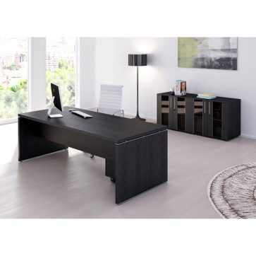 Scrivania direzionale Prestige - 180 x 90 x 74 cm - nero venato