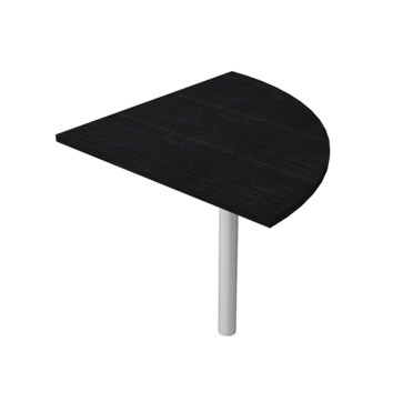 Raccordo angolare 90° per scrivanie Easy - 80 x 80 cm - nero venato/grigio alluminio