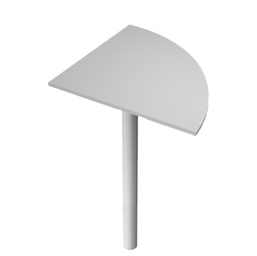 Raccordo angolare 90° per scrivanie Easy - 80 x 80 cm - grigio/grigio alluminio