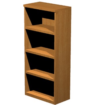 Mobile Easy - alto a giorno - 80 x 35 x 180 cm - noce chiaro